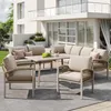 L-förmiges Gartensofa für 8 Personen Eisengestell mit Produktbild-Vorschau 7