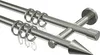 Interdeco Gardinenstange / Vorhangstange Edelstahl-Optik, Produktbild-Vorschau 1