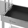 A close-up view of a stainless steel grill with a black interior. Anteprima dell’immagine prodotto