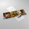 Bilder auf glas - Blume Straße Haus - 140x50cm - Glasbilder Produktbild-Vorschau 2