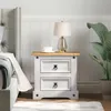 Table de chevet Corona de vidaXL, blanche, 53 x 39 x 47 cm, Voir les images du produit 3
