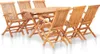 7-tlg. Garten-Essgruppe Klappbar Massivholz Teak Produktbild-Vorschau 1