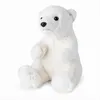A white plush polar bear is sitting on a white background. Produktbild-Vorschau