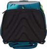 The back of a backpack is shown, with padded straps and a patterned back panel. Anteprima dell’immagine prodotto
