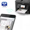 A smartphone is shown printing a document from a printer, with an Epson logo and Wi-Fi symbols indicating wireless connectivity. Náhled obrázku produktu