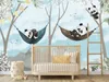 Muralo Selbstklebende Fototapete für Kinder PANDAS Pflanzen Produktbild-Vorschau 9