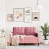 vidaXL 2-osobowa sofa różowa 120 cm aksamitna Podgląd zdjęcia produktu 3