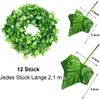 OKWISH Grüne Künstliche Efeuranken, 12 Stück, für Garten Produktbild-Vorschau 6