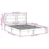 Massivholzbett Extra Lang ohne Matratze Weiß 160x220 cm Produktbild-Vorschau 9