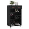 Szafka na buty, czarna, 60x35x105 cm, materiał Podgląd zdjęcia produktu 3