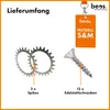 beos® Premium Edelstahl Spikes für Worx Landroid - Für Worx Produktbild-Vorschau 3