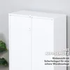 Close-up of the top of a white cabinet with a strap attached to the top for anti-tip safety. Produktbild-Vorschau