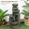 Outsunny Fontaine de jardin d'ornement zen 4 vasques débit Voir les images du produit 6