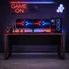 Homidea Vortex, bureau de jeu de 150 cm, noir/rouge – Voir les images du produit 3