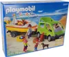 A Playmobil family fun set featuring a van, boat on a trailer, and figures on a beach. Podgląd zdjęcia produktu