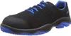 A single black and blue safety shoe is shown from the side against a white background. Produktbild-Vorschau
