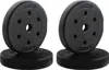 vidaXL 2-in-1 Hantelset 30kg Schwarz und Rot Zement und Produktbild-Vorschau 5