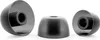Three black silicone ear tips for headphones are arranged on a white background. Anteprima dell’immagine prodotto