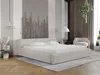A modern bedroom with a beige upholstered bed as the focal point. Produktbild-Vorschau