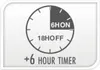 A graphic representation of a timer with text indicating '6HON' and '18HOFF', and the text '+6 HOUR TIMER' below. Náhled obrázku produktu
