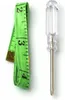 A green measuring tape and a clear-handled screwdriver are laid out on a white background. Náhľad obrázku produktu
