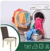 Stuhlhusse Stretch Braun - Samt - Universal - Esszimmer Produktbild-Vorschau 2