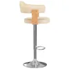 Barhocker 2 Stk. Creme Bugholz und Kunstleder Produktbild-Vorschau 4