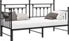 vidaXL Cadre de lit de jour noir 80 x 200 cm en acier Voir les images du produit 1
