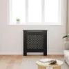 vidaXL Obudowa grzejnika z płyty MDF czarna 78 cm Podgląd zdjęcia produktu 3
