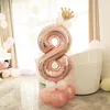 Fóliový balón číslo 8, cca 80 cm, ružovo zlatý, na plnenie Náhľad obrázku produktu 2