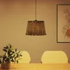 vidaXL Stínidlo hnědé Ø40x26 cm Proutí Náhled obrázku produktu 3
