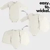 Baby Wickelbody aus 100% Baumwolle kurzarm nicht gerippt Produktbild-Vorschau 5