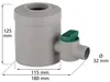 Collettore di acqua piovana con rubinetto di arresto grigio Anteprima dell’immagine prodotto 4