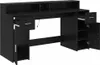 vidaXL Bureau Chêne noir 160 x 55 x 91 cm Bois composite Voir les images du produit 3