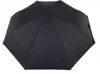 A black umbrella is shown from the top view against a white background. Produktbild-Vorschau