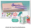 A collection of items for a craft or experiment kit, including tools, beads, and instructions. Anteprima dell’immagine prodotto