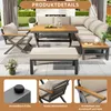 Merax Gartenmöbel Set mit X-Design und Metallrahmen, Produktbild-Vorschau 12