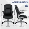 COLAMY Bürostuhl – Ergonomischer Bürostuhl aus Kunstleder, Produktbild-Vorschau 4