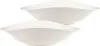 Two white ceramic bowls are stacked on a white background. Voir les images du produit
