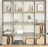 vidaXL Bücherregal Betongrau 137,5x29x137,5 cm Produktbild-Vorschau 2