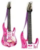 Guitarra eléctrica rosa con micrófono y amplificador Vista previa de la imagen del producto 2
