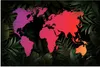 MuchoWow® Poster Weltkarte - Farben - Pflanzen 90x60 cm - Produktbild-Vorschau 1