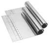 Two stainless steel dough cutters with rulers are shown on a white background. Produktbild-Vorschau