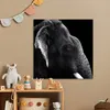 MuchoWow® Poster Tierprofil Elefant in Schwarz und Weiß Produktbild-Vorschau 6