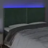 LED Kopfteil Dunkelgrün 200x5x118/128 cm Samt Produktbild-Vorschau 3