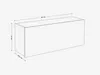 A line drawing of a white cabinet with dimensions indicated. Náhľad obrázku produktu