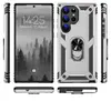 Multiple views of a silver smartphone case with a ring holder. Produktbild-Vorschau