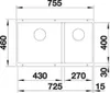 BLANCO SUBLINE 430/270-U, SILGRANIT® PuraDur®, tartufo, Produktbild-Vorschau 4