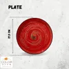 Piatto Wilmax 28 cm in porcellana rossa WL-669220/A Anteprima dell’immagine prodotto 3