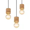 Hängeleuchte, 8-Flammig, Holz braun, schwarz, L 98 cm Produktbild-Vorschau 8